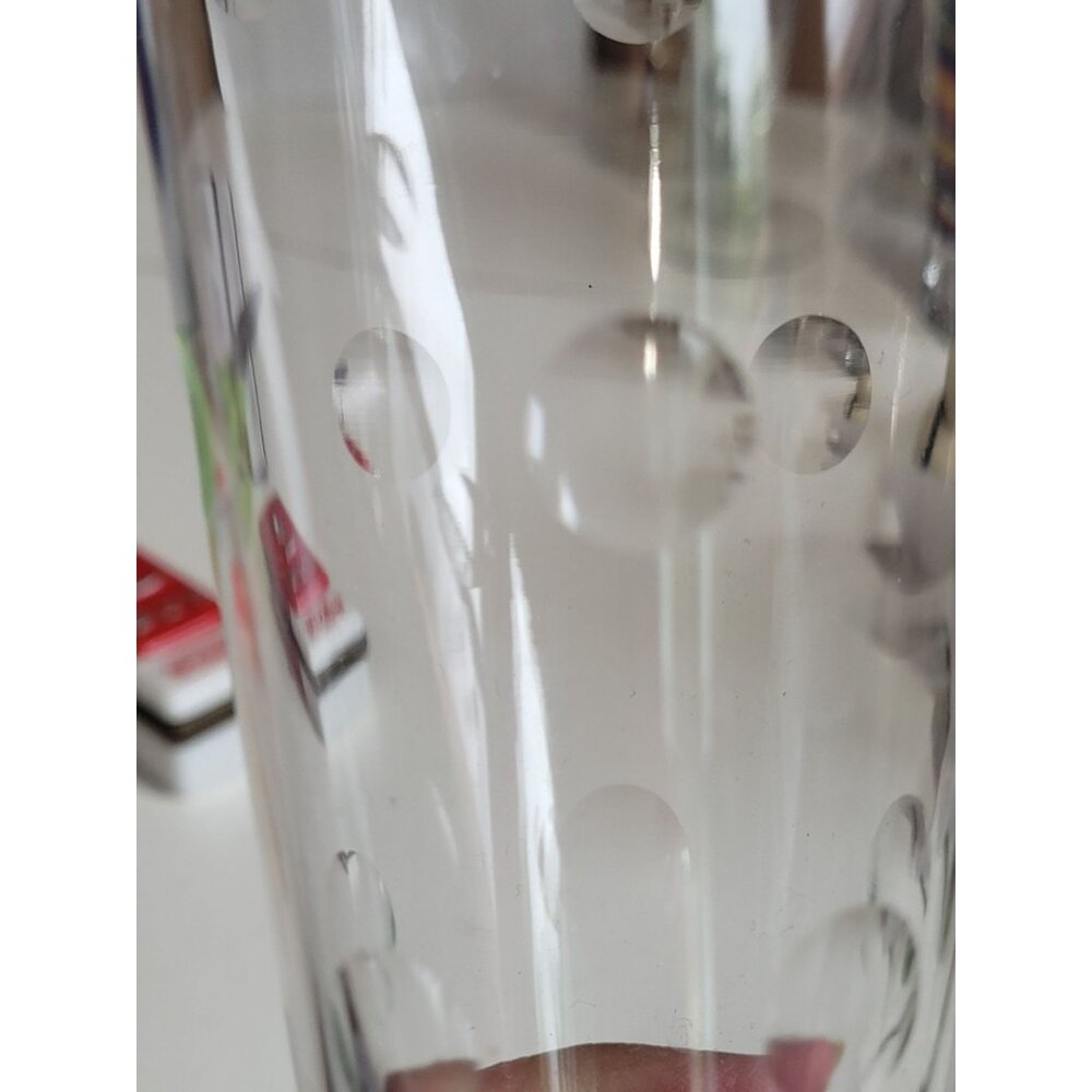 Vintage Mountaineer Etched Crystal Pilsner Glasses Set Of 4 Coin Dot Design Eleg - Picture 5 of 7